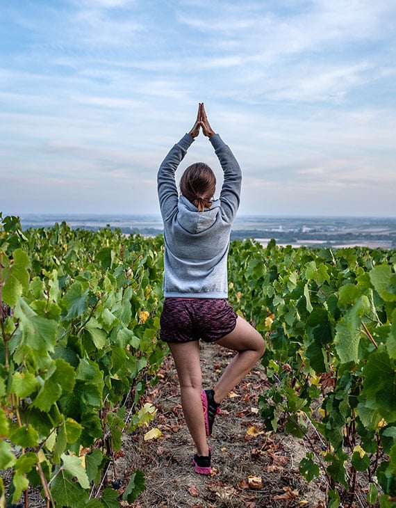Sentier du vigneron yoga dans les vignes - Epernay Tourisme